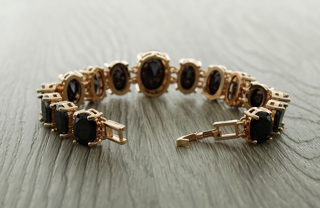 Браслет Джуана фианит черный покрытие под золото - Agat77 фото 2