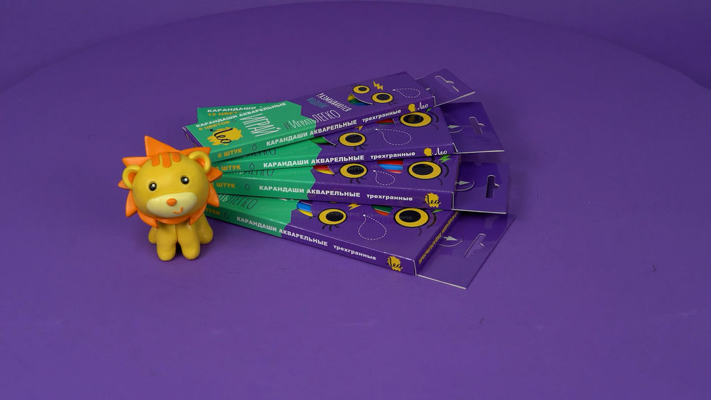 Лео Играй LGWP-06 Набор трехгранных акварельных карандашей заточенный 8 х 6 цв