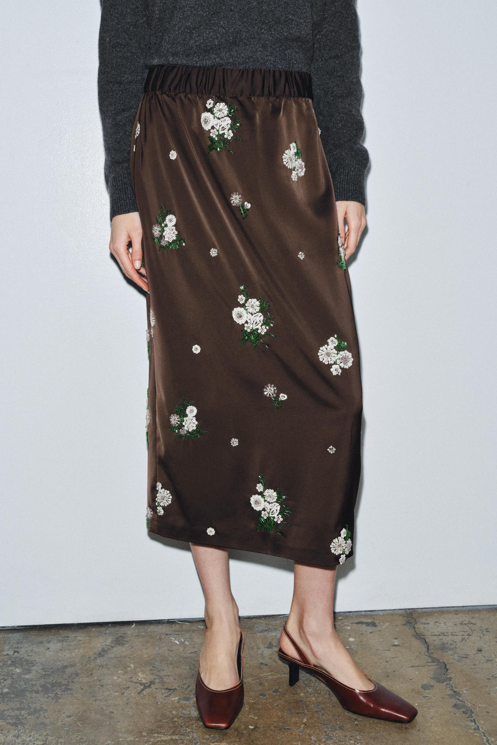 ZW COLLECTION LIMITED EDITION SEQUIN EMBROIDERED SKIRT - Zara фото 3