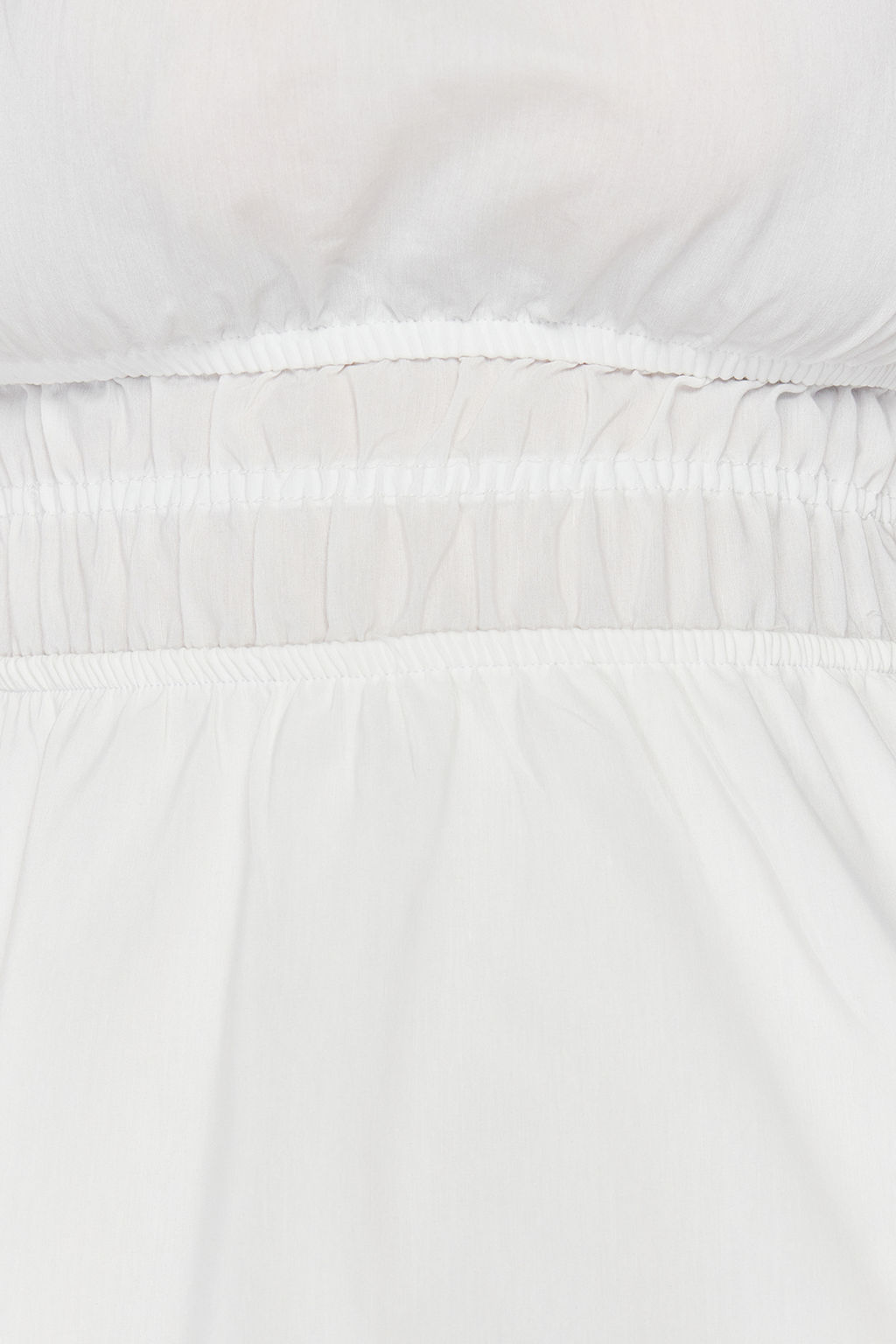 Beyaz Skater/Belden Ac?lan Balon Kollu Astarl? Midi Astarl? Dokuma Elbise TWOSS22EL1768