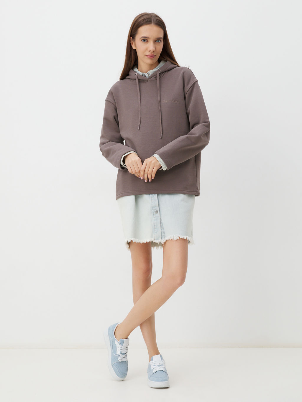 Женские кеды из денима TENDANCE Артикул 3996288, светло-голубой  фото 6