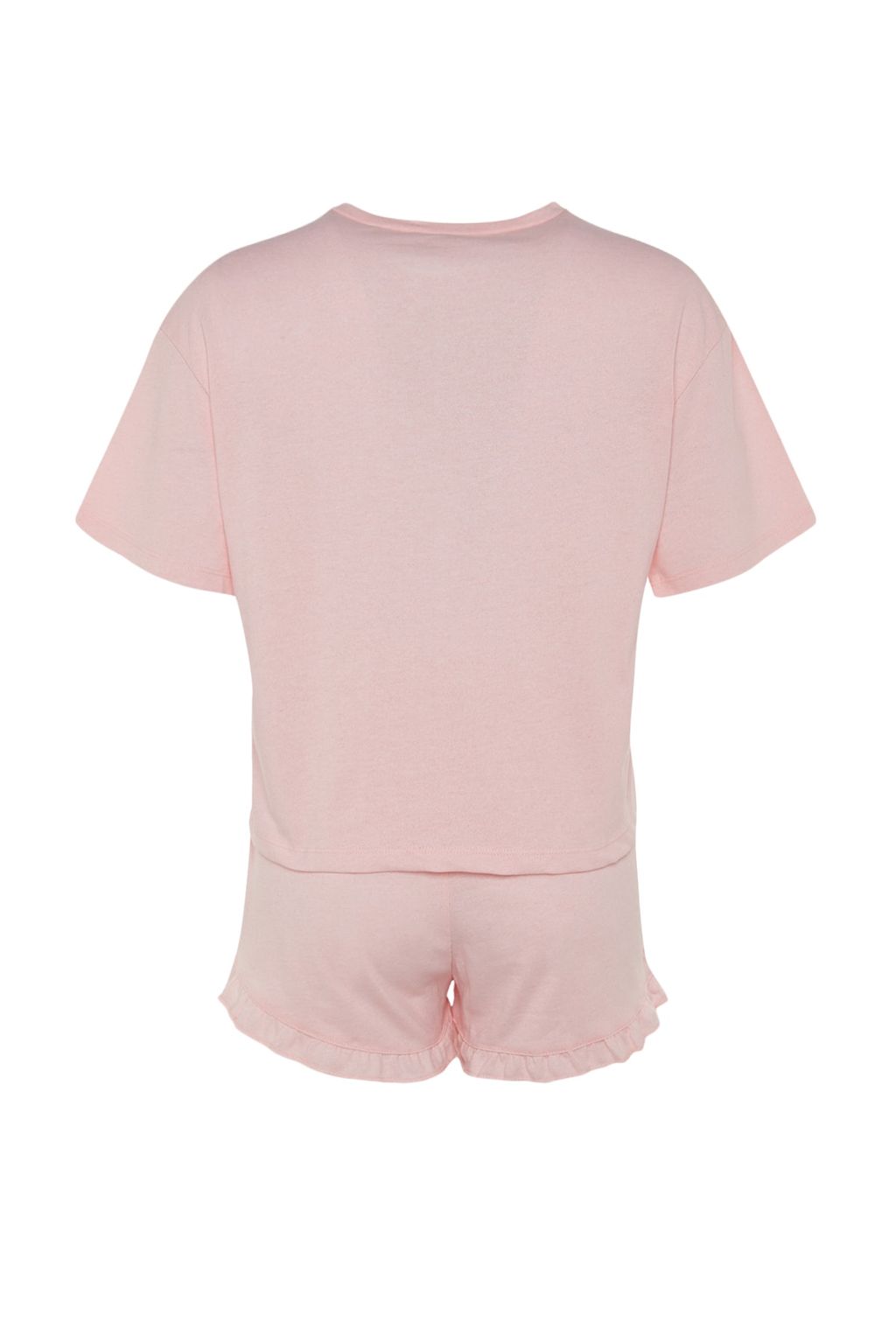 Trendyolmilla Pembe F?rf?rl? Bask?l? Sortlu Orme Pijama Tak?m? THMSS22PT0422  фото 28