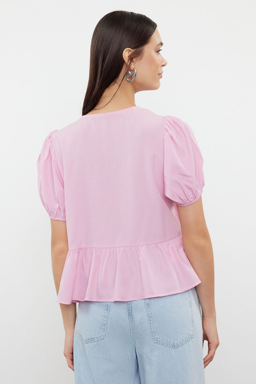Pembe Baglamal? Dokuma Gomlek TWOSS24GO00237