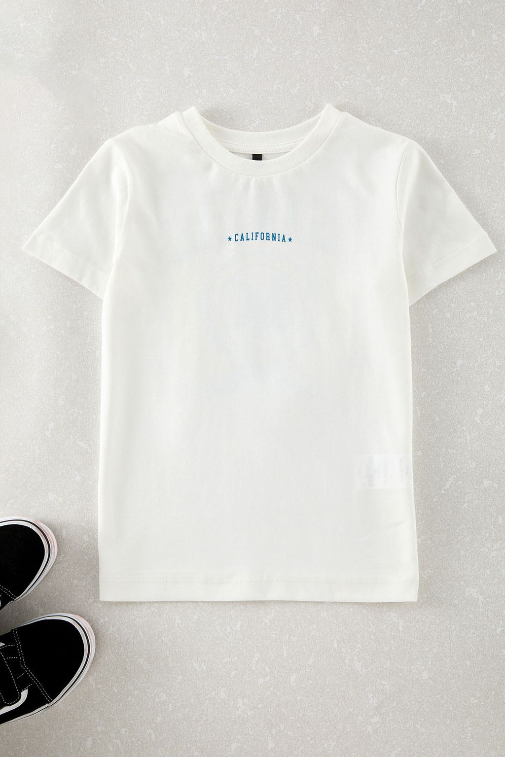 Ekru Erkek Cocuk S?rt Bask?l? Orme T-Shirt TKDAW25TS00024 - Trendyolmilla фото 3