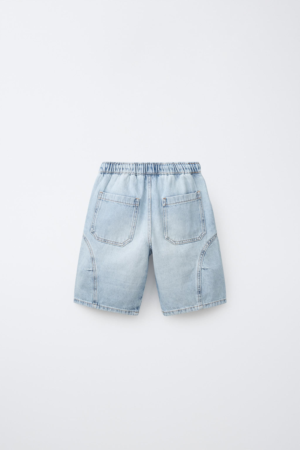 BERMUDA DENIM BARREL / Azul medio