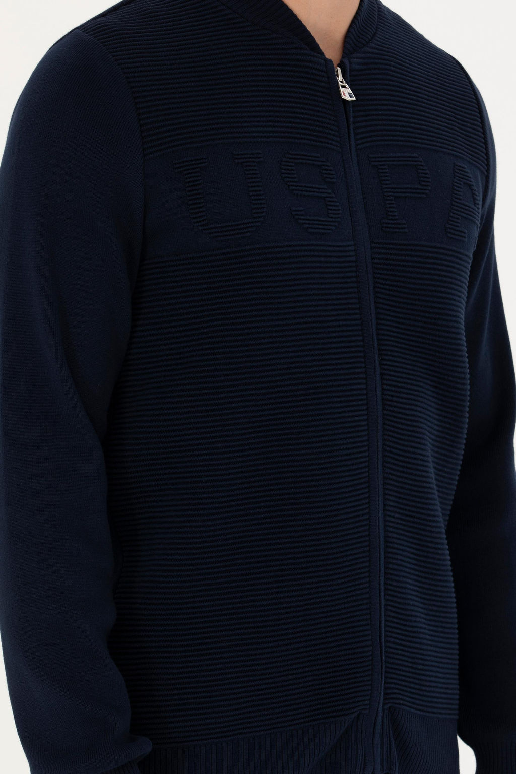 U. S. Polo Assn Мужской темно-синий трикотажный кардиган - U.s. polo assn фото 20