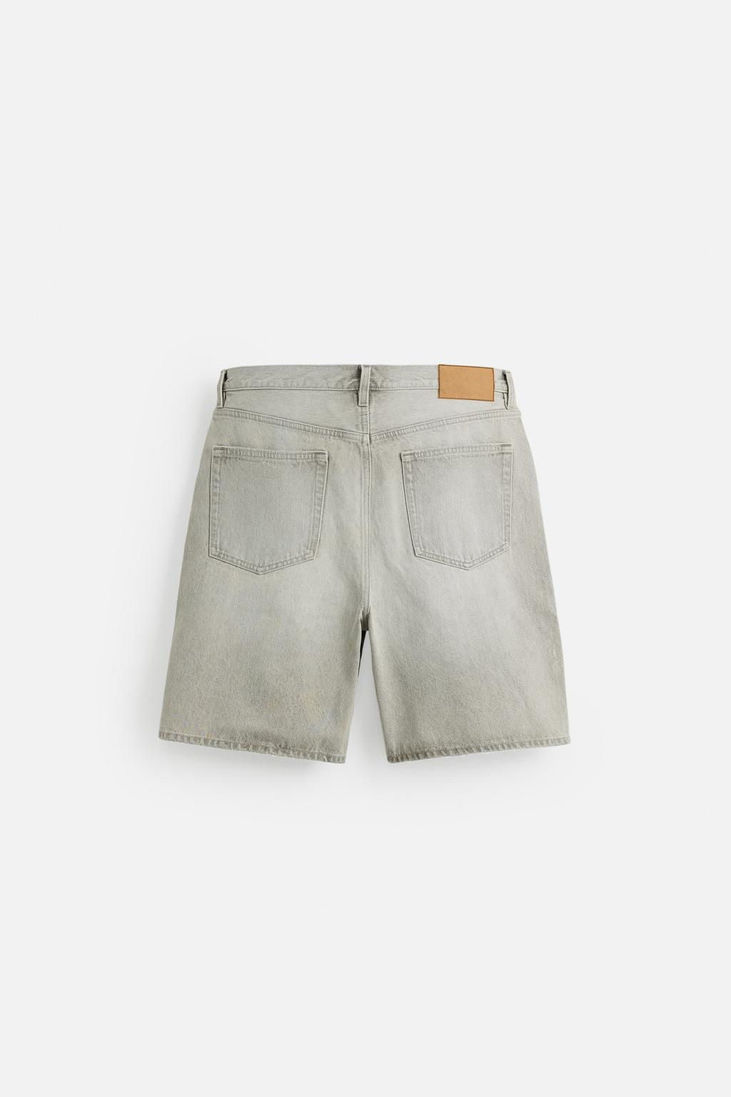 STRAIGHT-LEG DENIM BERMUDA SHORTS - Zara фото 38