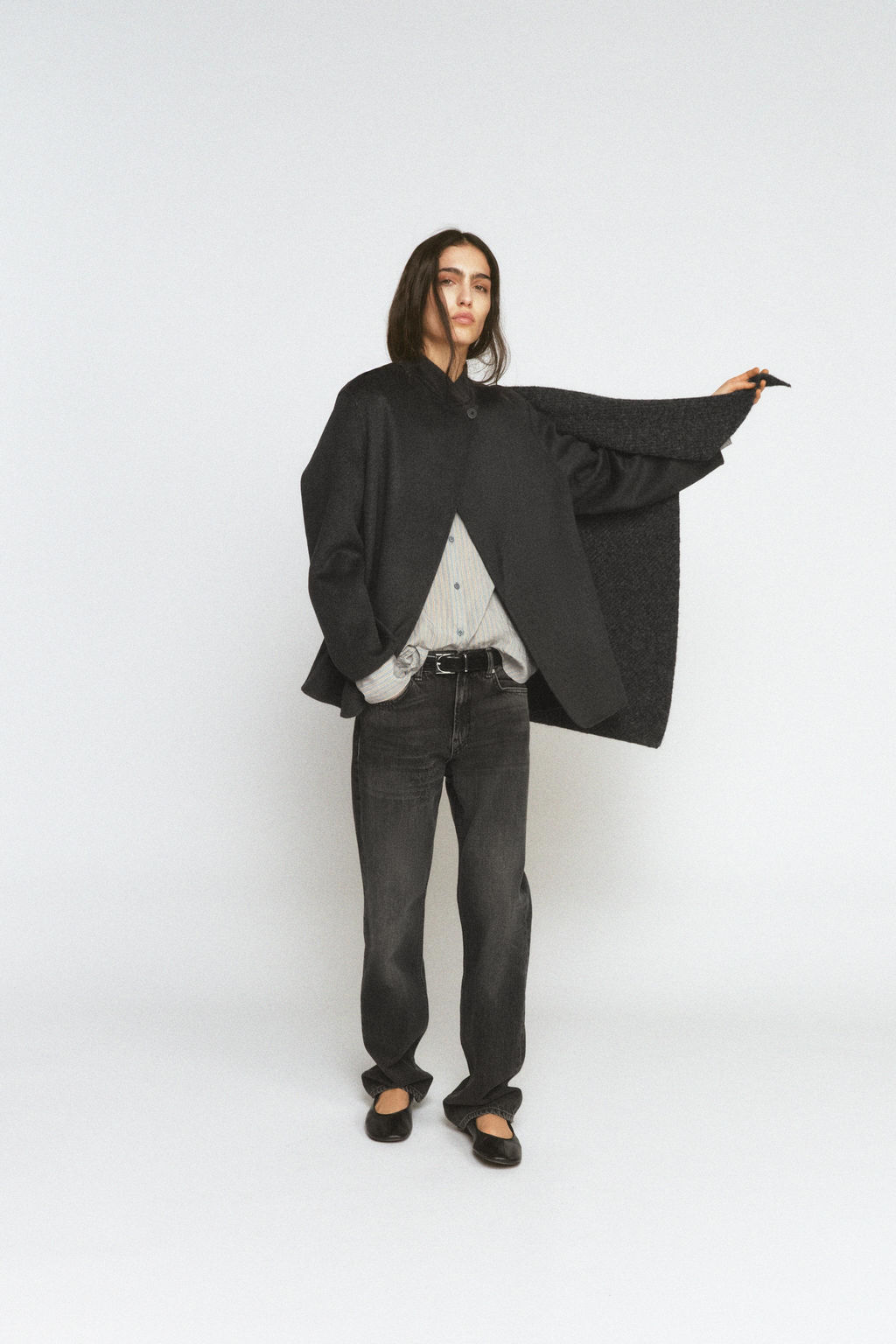 WOOL BLEND BLAZER WITH SCARF ZW COLLECTION - Zara фото 5