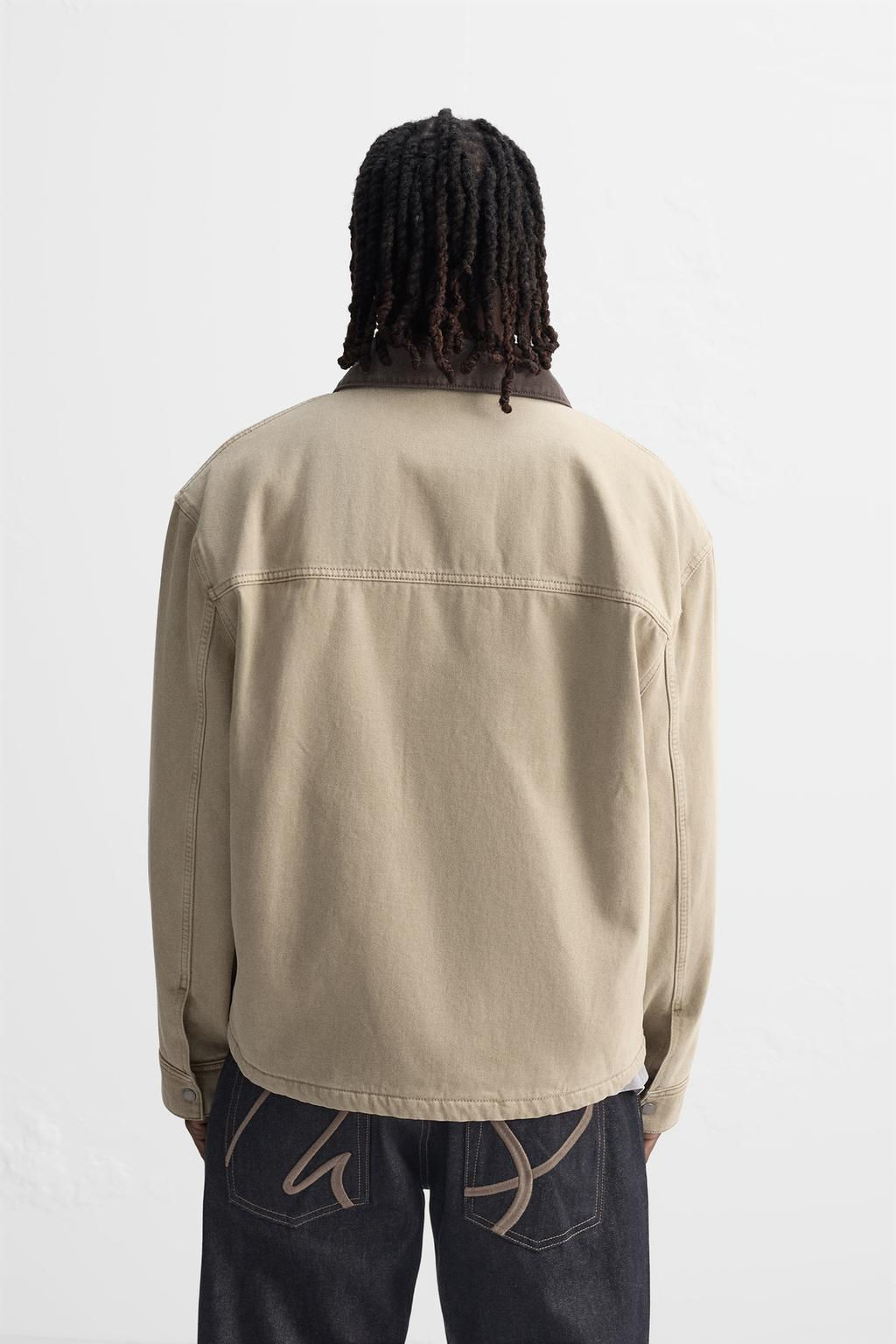 CONTRAST COLLAR JACKET - Zara фото 3