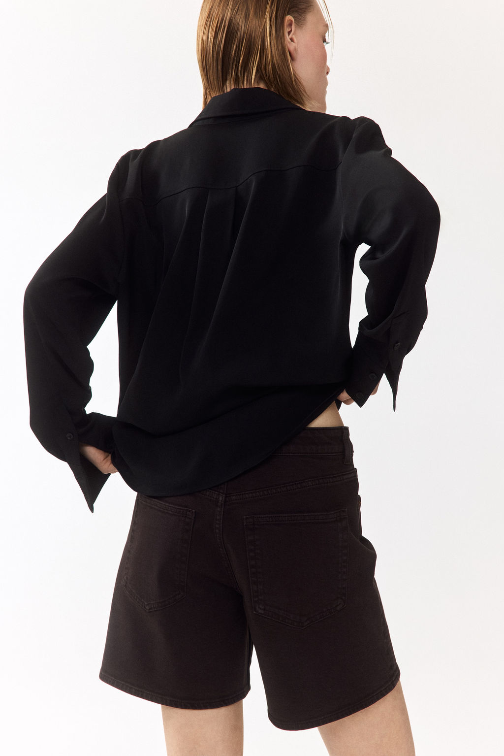 Vaquero corto de talle alto - H&m фото 11