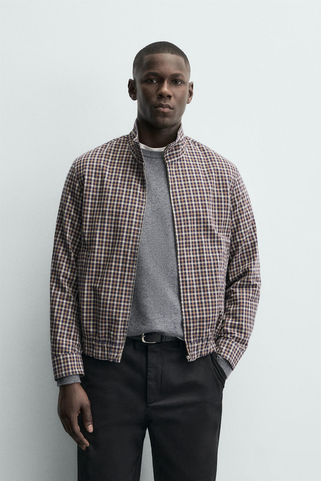 CHECKED BOMBER JACKET - Zara фото 2