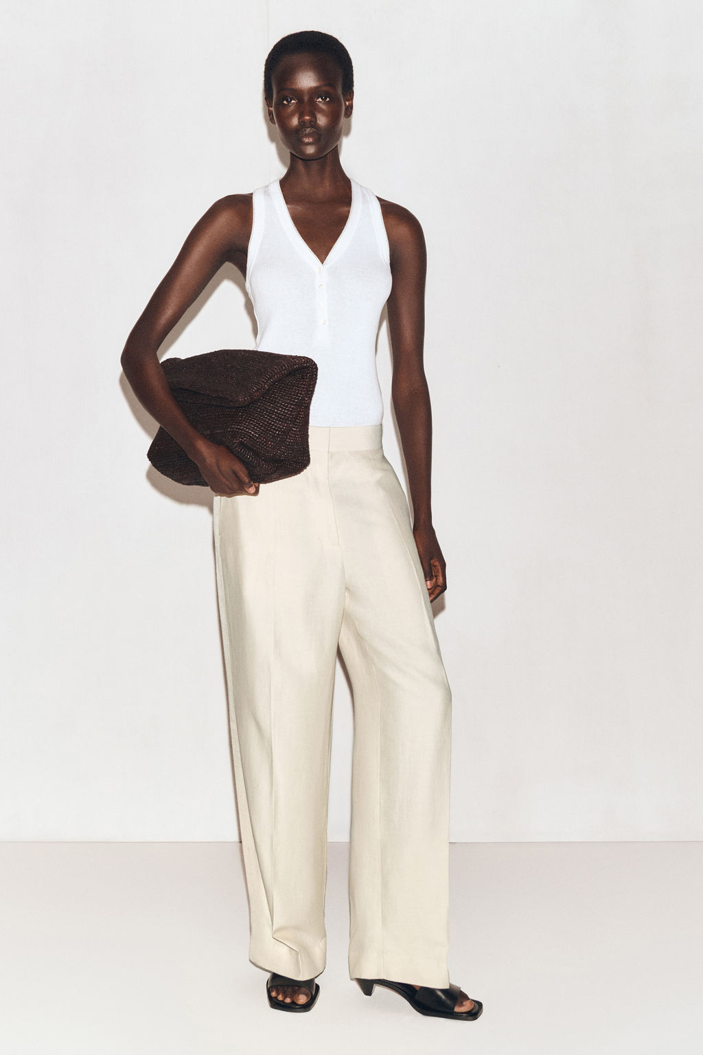 PANTAL?N SASTRE DE MEZCLA DE LINO STRAIGHT LEG - H&m фото 3