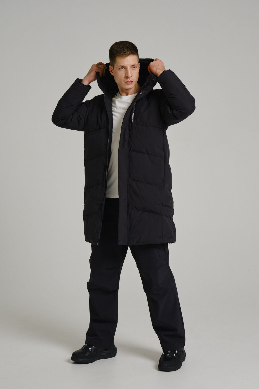 Пуховик средней длины Черный - Anta фото 2