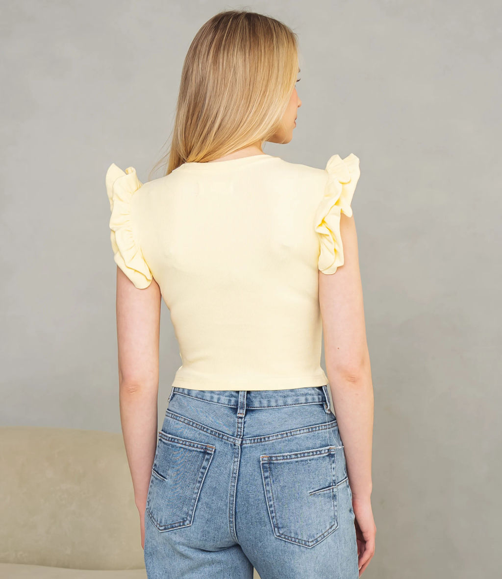 Футболка #ОКТ085006, жёлтый