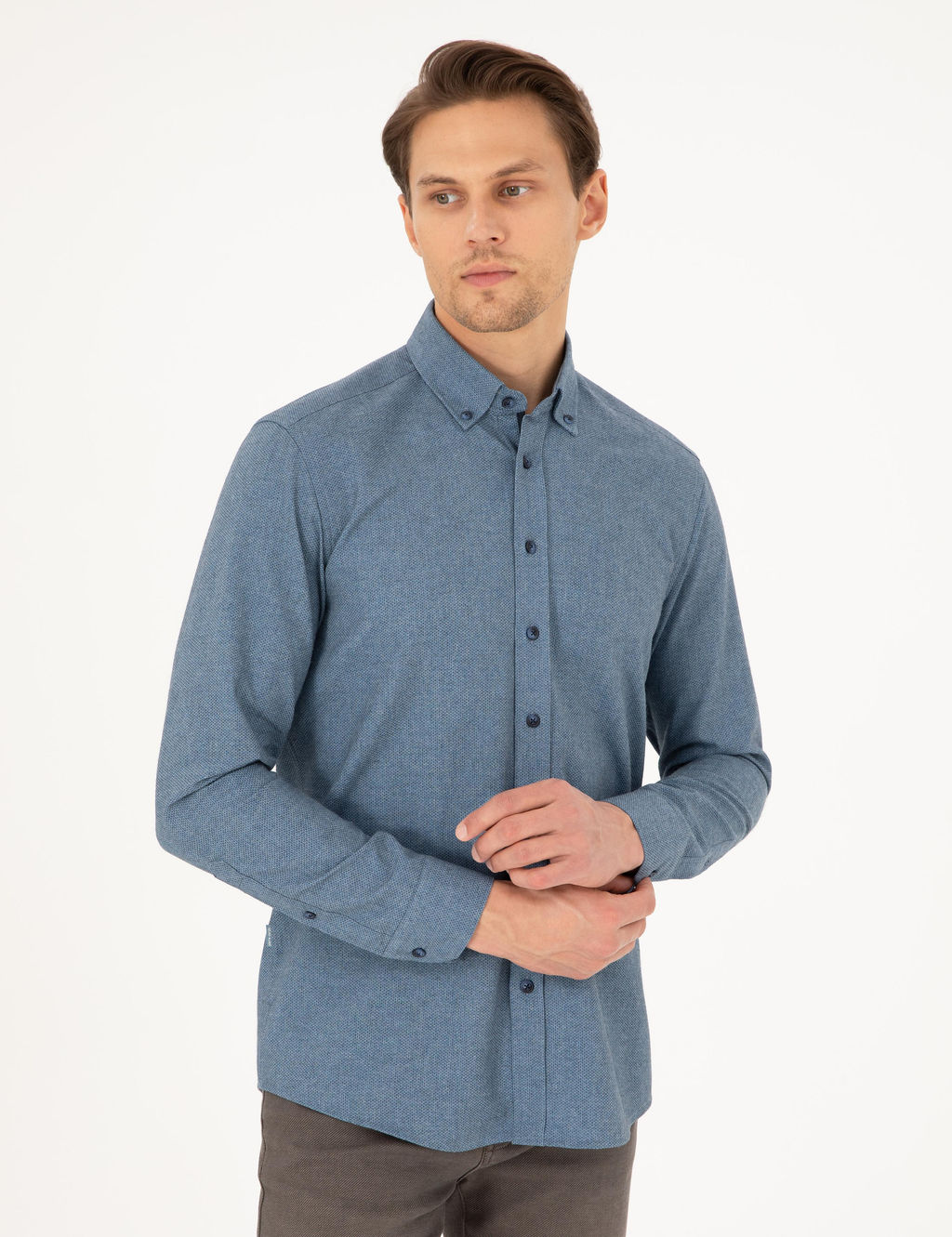 Mavi Slim Fit Uzun Kollu G_mlek - Pierre cardin фото 3