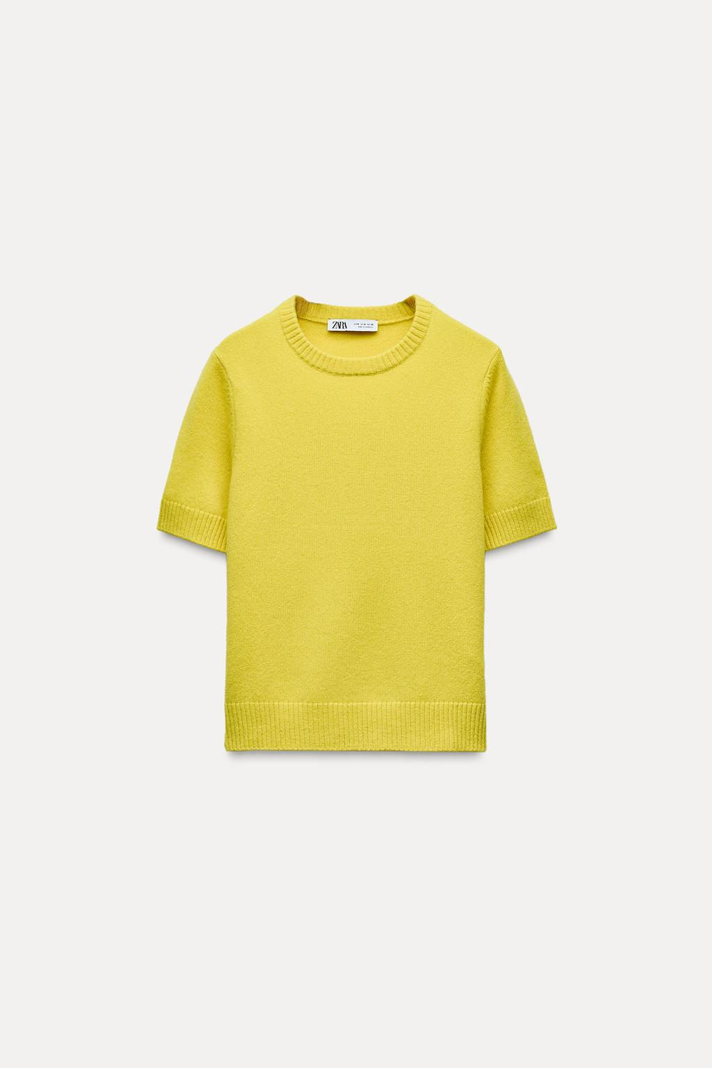 BASIC 100% WOOL SHORT SLEEVE TOP - Zara фото 11