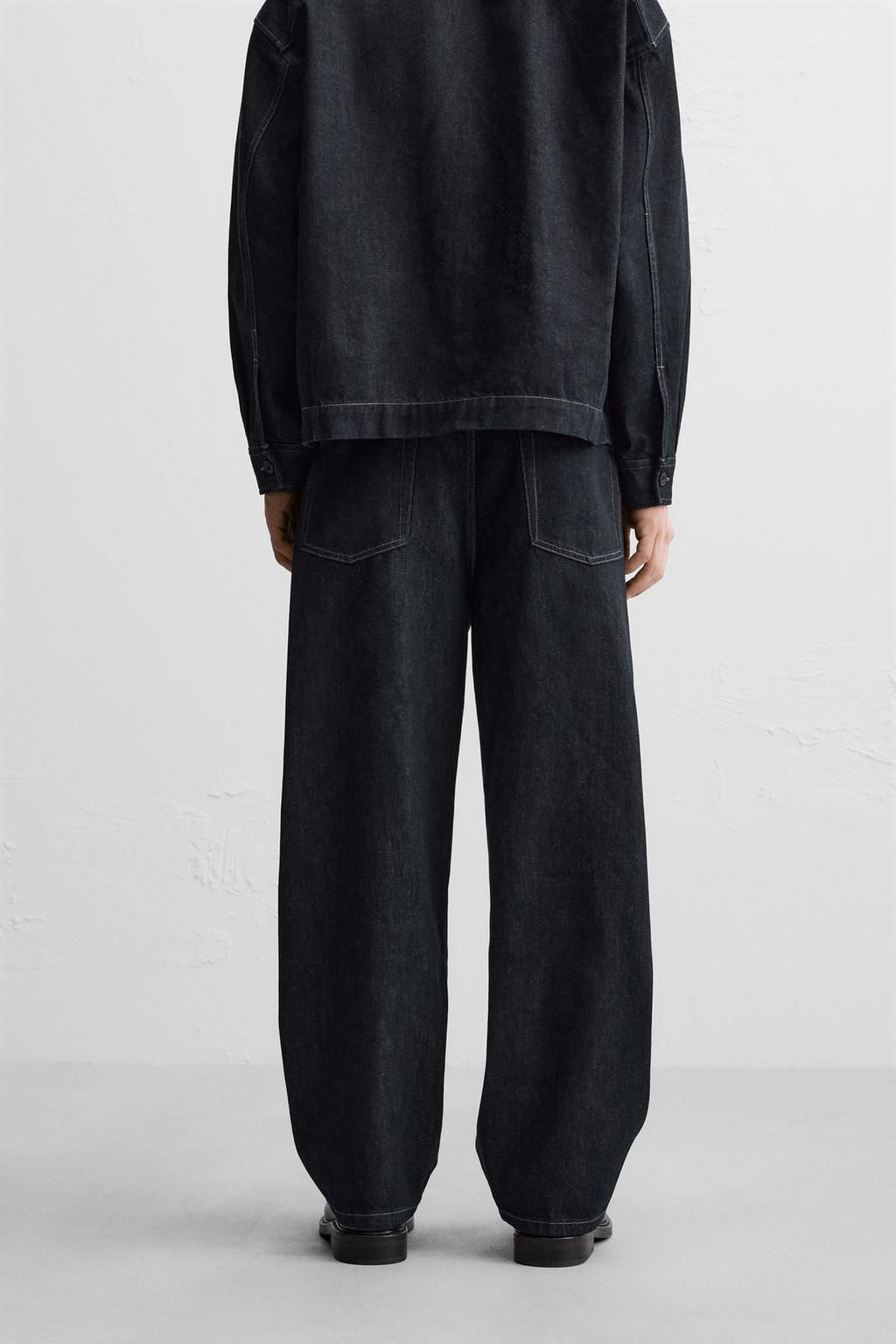 PLEATED JEANS WITH BELT - Zara фото 3