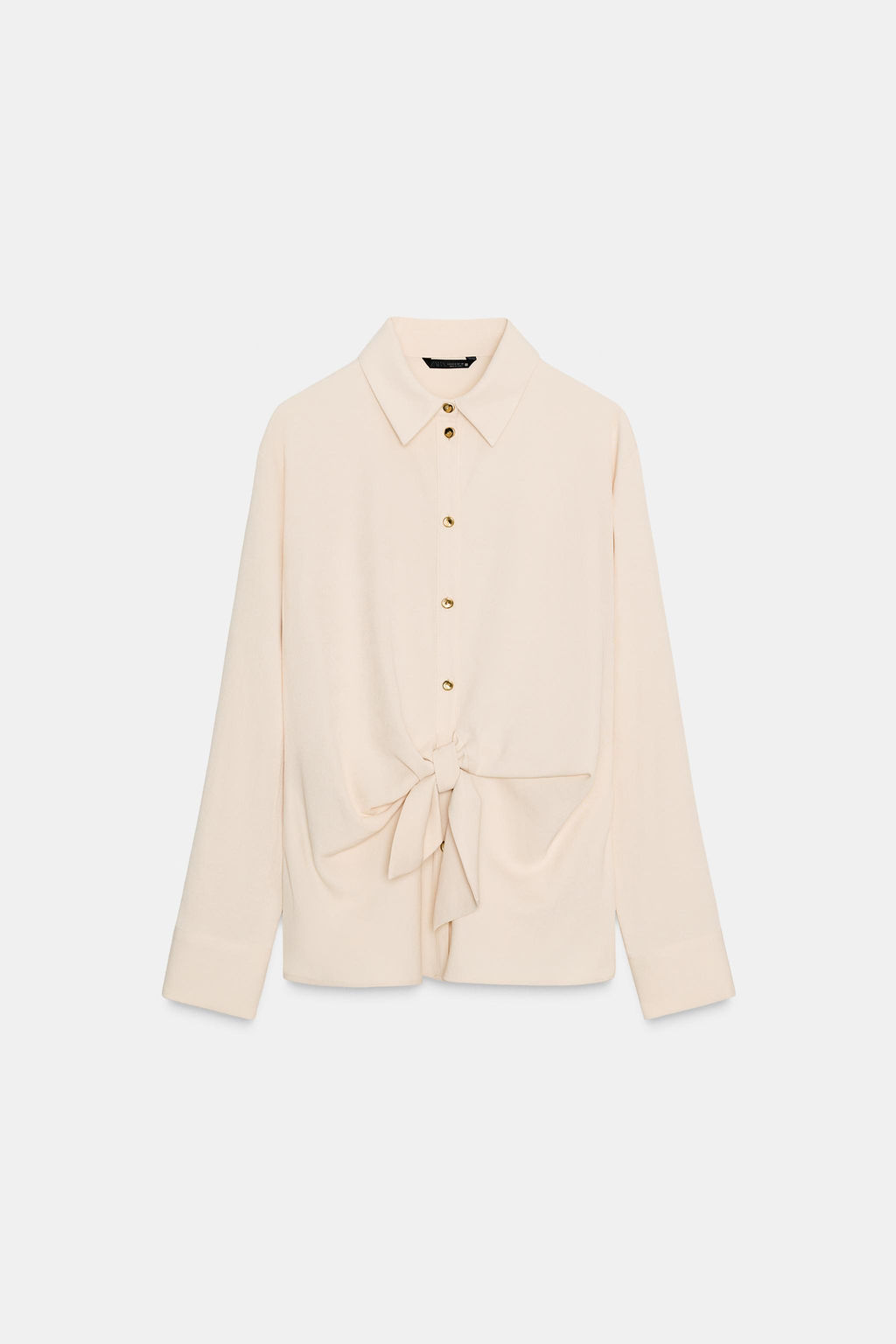 SHIRT WITH WAIST KNOT - Zara фото 5