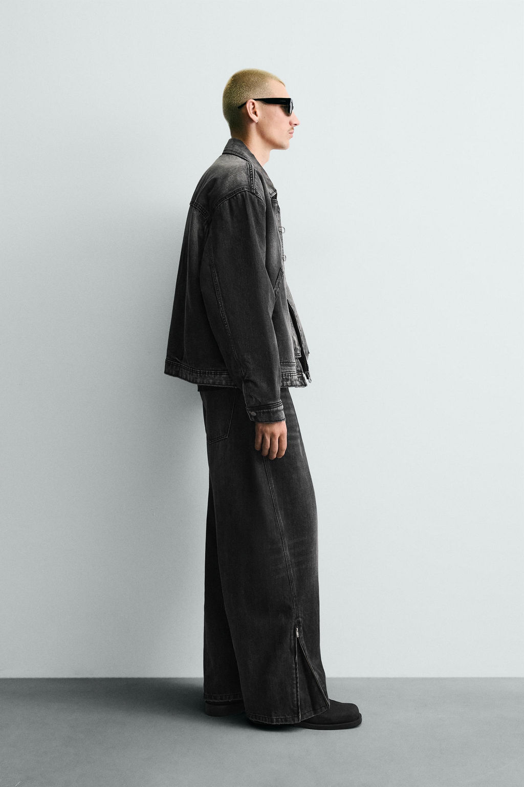 CAZADORA DENIM BOXY FIT ALAMARES / Carb?n - Zara фото 4