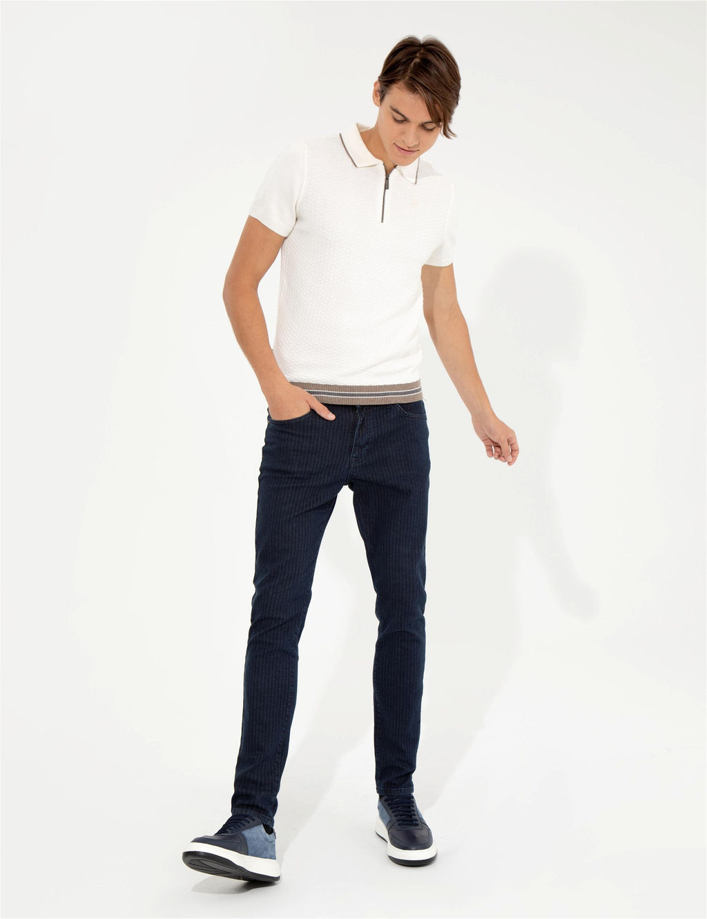 Lacivert Slim Fit Jean Pantolon - Pierre cardin фото 3