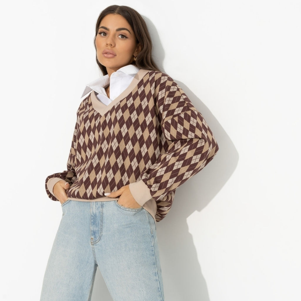 Свитшот свободного кроя, Весьма изящна (caramel) - Charutti фото 2