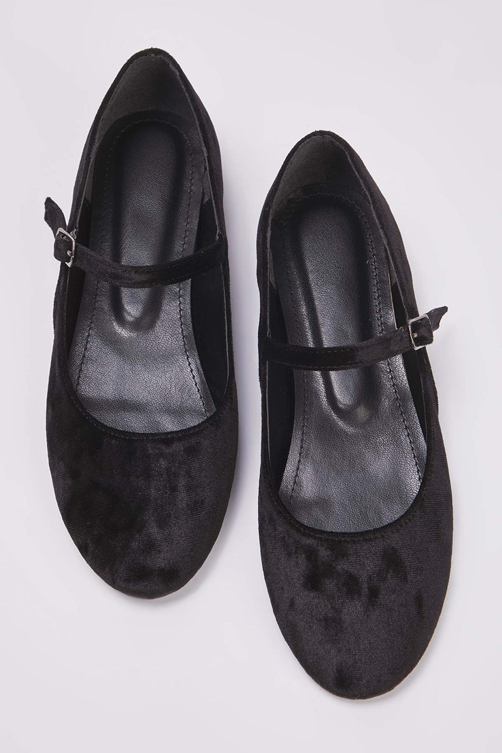 Siyah Kadife Mary Jane Kad?n Babet TAKAW26BE00008 - Trendyolmilla фото 2