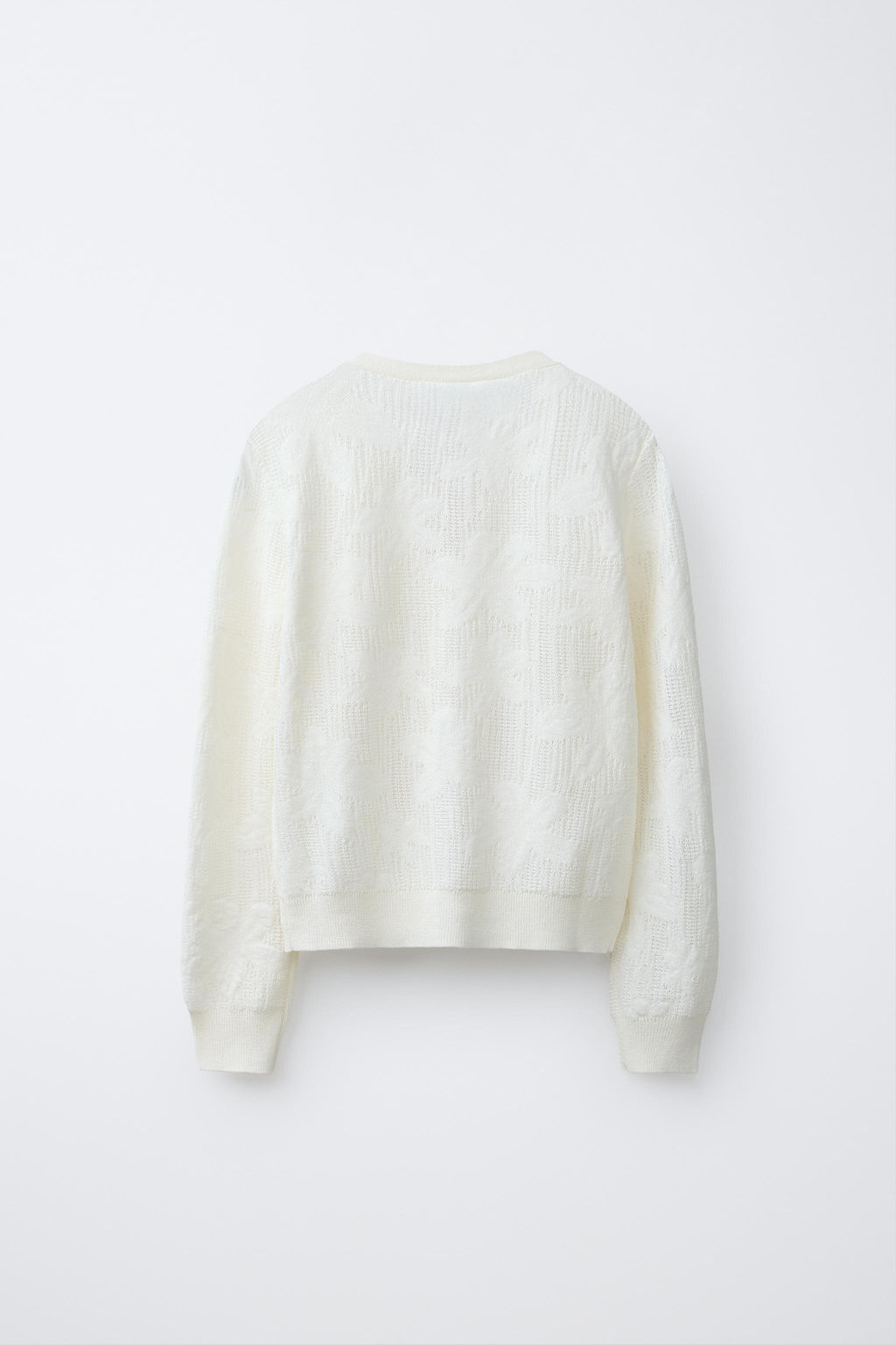 CHAQUETA PUNTO JACQUARD / Blanco - Zara фото 2