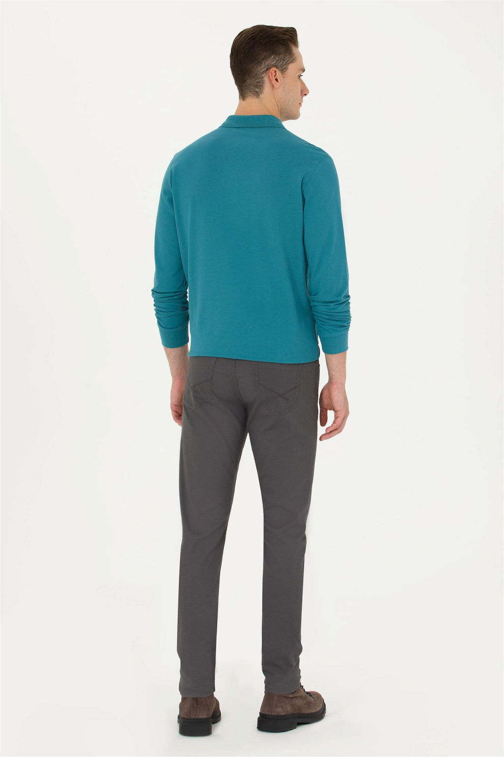 U. S. Polo Assn Мужские брюки из плотной ткани антрацитового цвета - U.s. polo assn фото 4