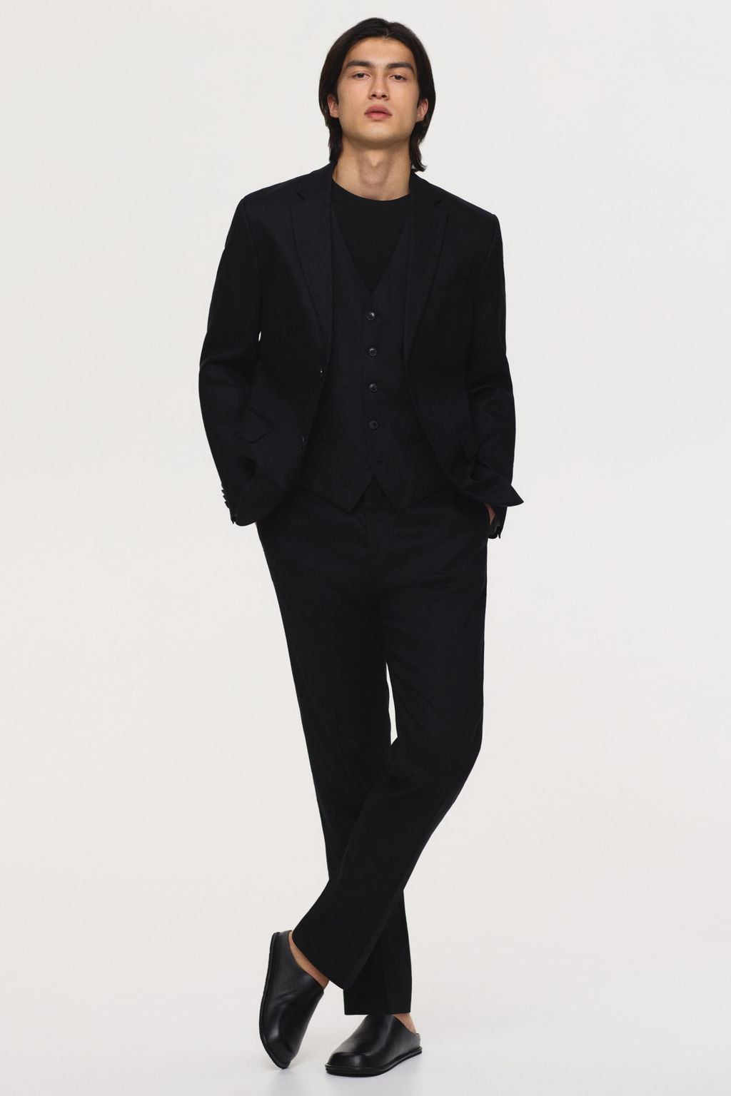 Chaleco de traje en lino Slim Fit - H&m фото 8