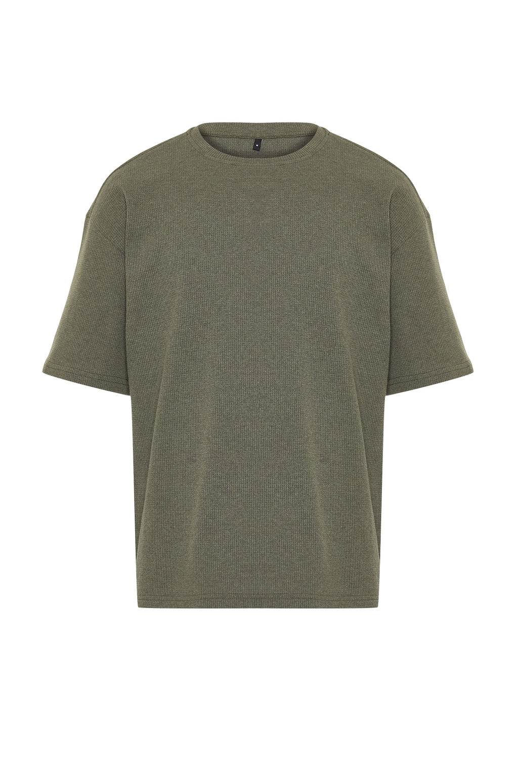 Haki Oversize K?sa Kollu Dokulu T-shirt TMNSS22TS00049