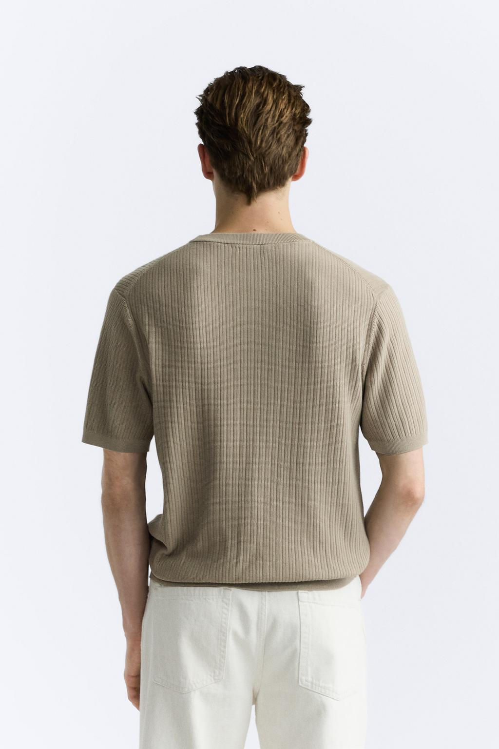RIBBED KNIT T-SHIRT - Zara фото 3