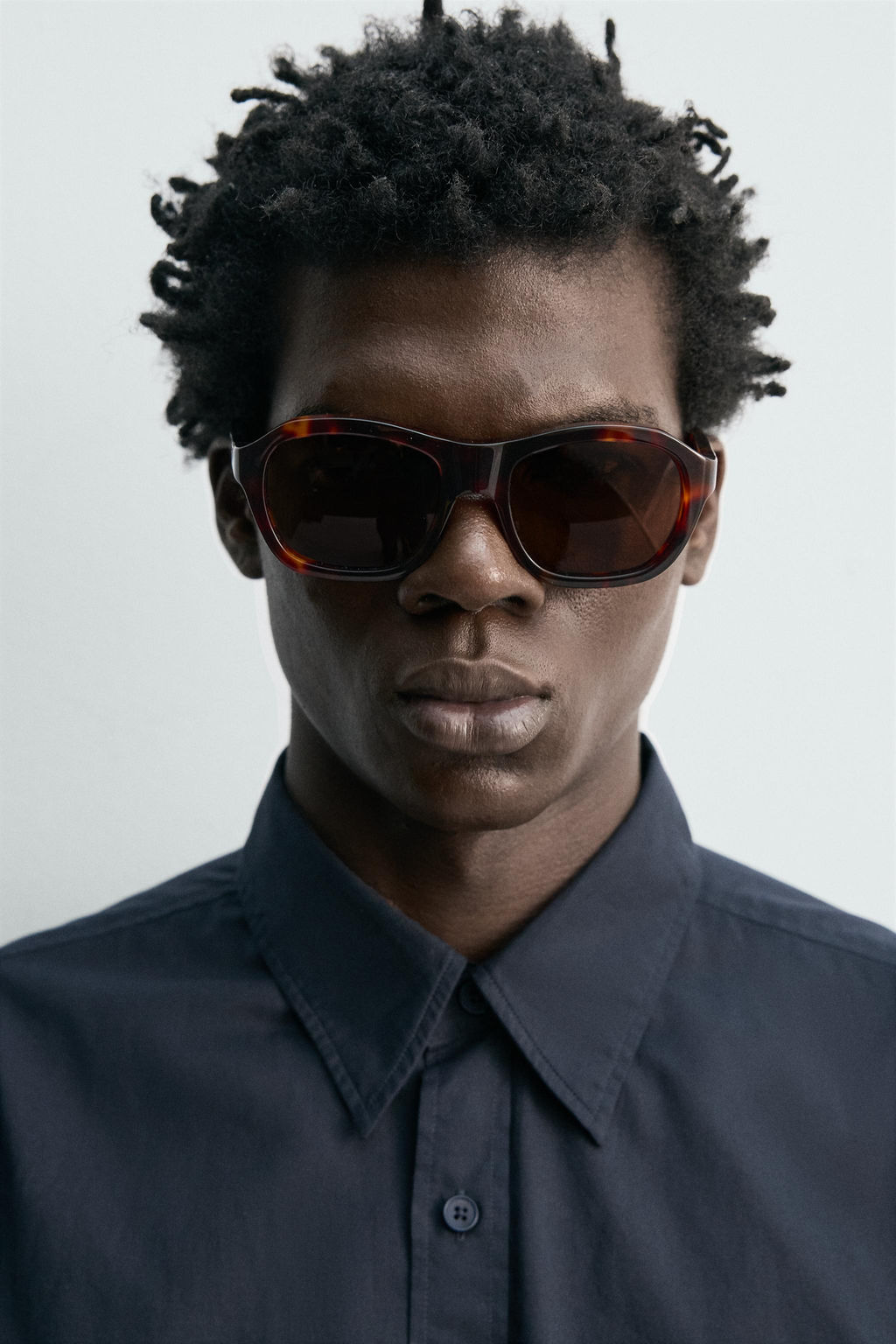 CAMISA VOILE ALGOD?N / Marino oscuro - Zara фото 6