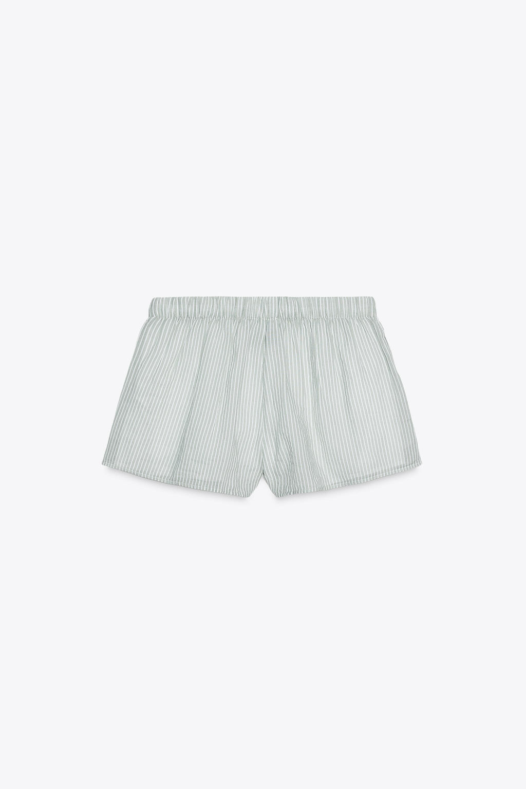 STRIPED GAUZE PYJAMA SHORTS - Zara фото 7