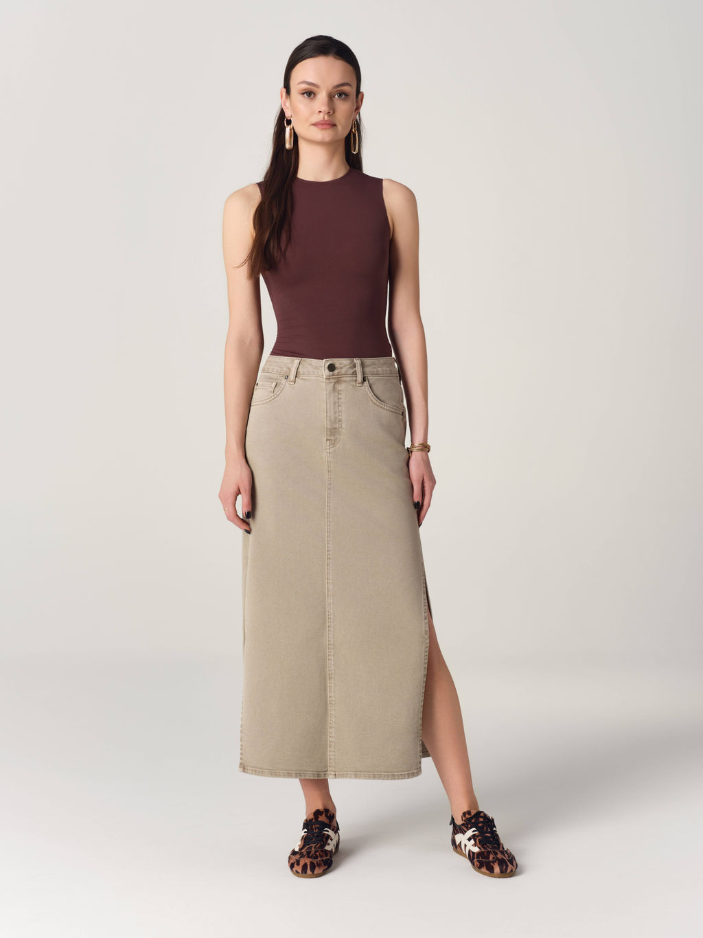 CONTE CON-946 Юбка джинсовая женская peanut  фото 5