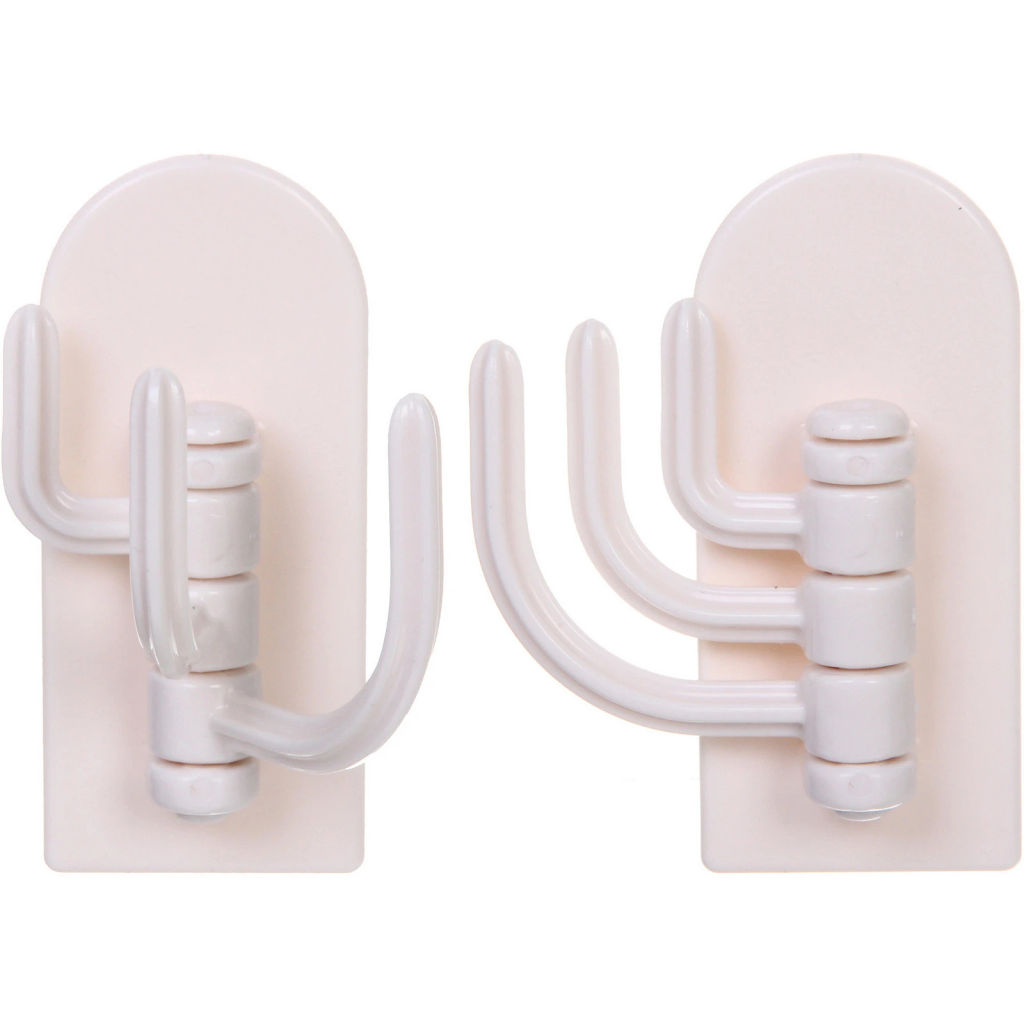 Цена за 10 шт. Крючок настенный многофункциональный на липкой основе "ИДЕЯДОМА", цвет белый, нагрузка 2кг/7*6см (пакет с подвесом)