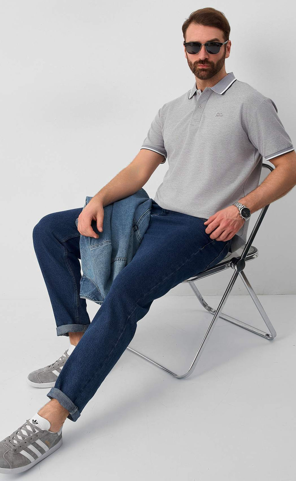 Поло муж. F511-07-815 grey - Fine joyce фото 9