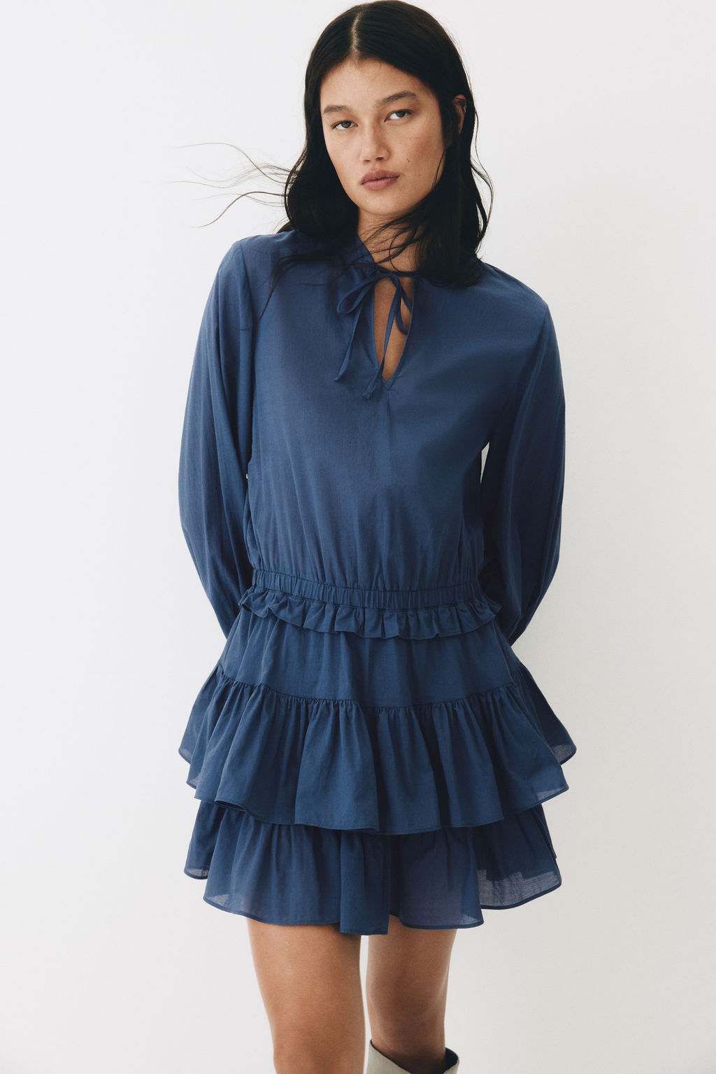Vestido de algod?n con volantes - H&m фото 6