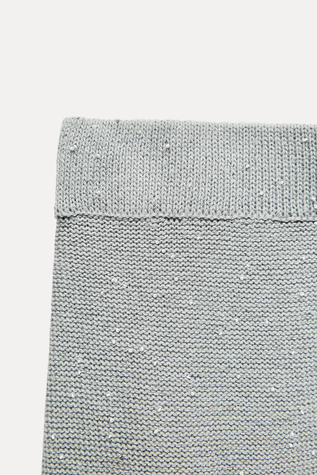KNIT MIDI SKIRT WITH BEADING - Zara фото 5