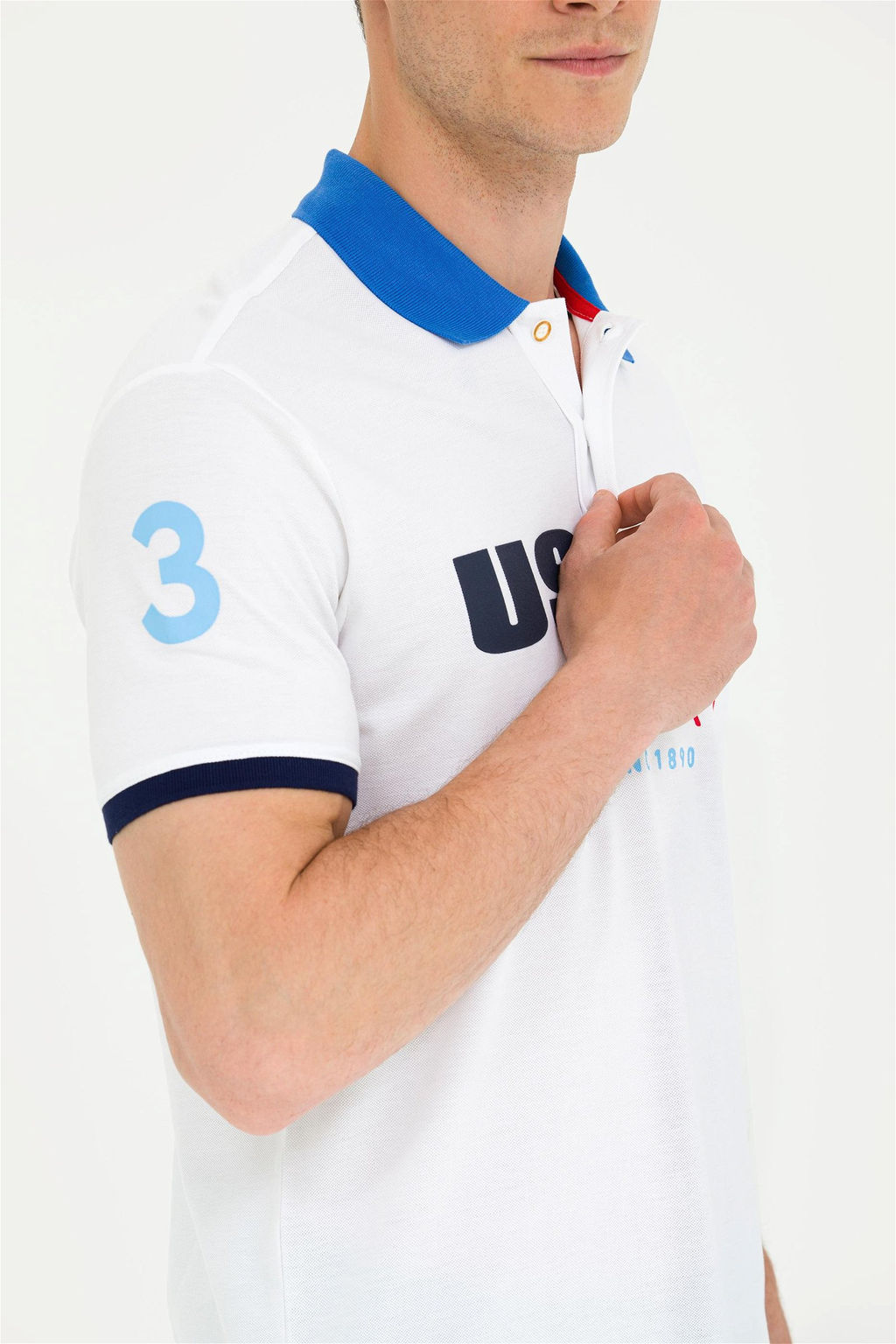 U. S. Polo Assn Мужская белая футболка с воротником-поло - U.s. polo assn фото 14