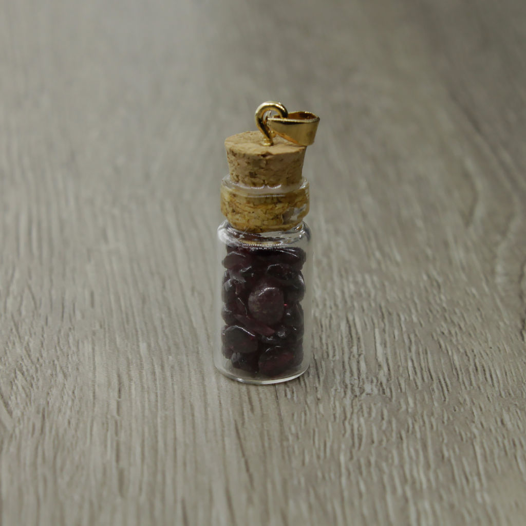 Подвеска Камни в бутылочке, гранат, 2,7х1см - Agat77 фото 2