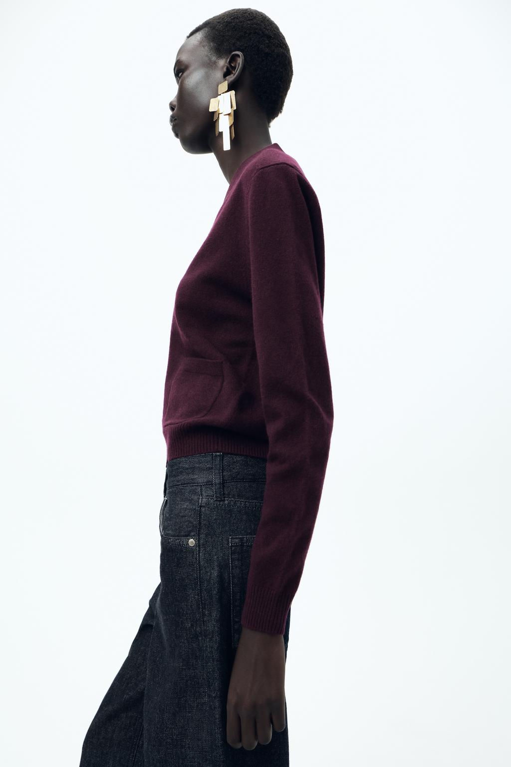100% WOOL BASIC CARDIGAN - Zara фото 2