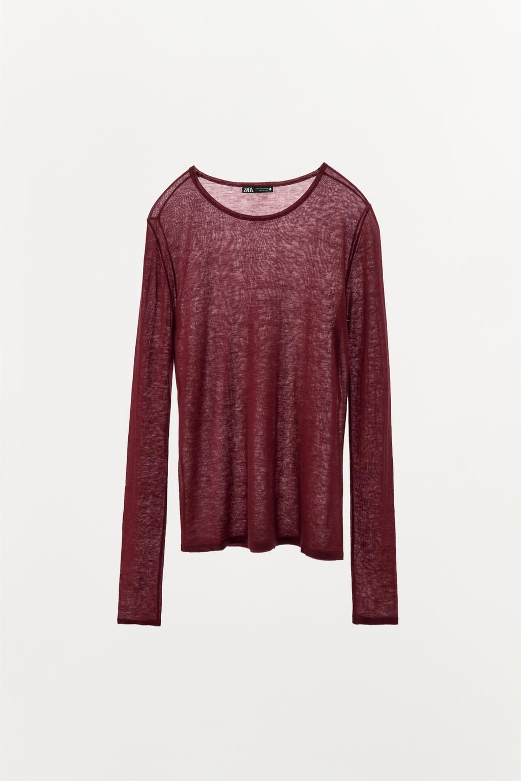 100% WOOL T-SHIRT - Zara фото 6