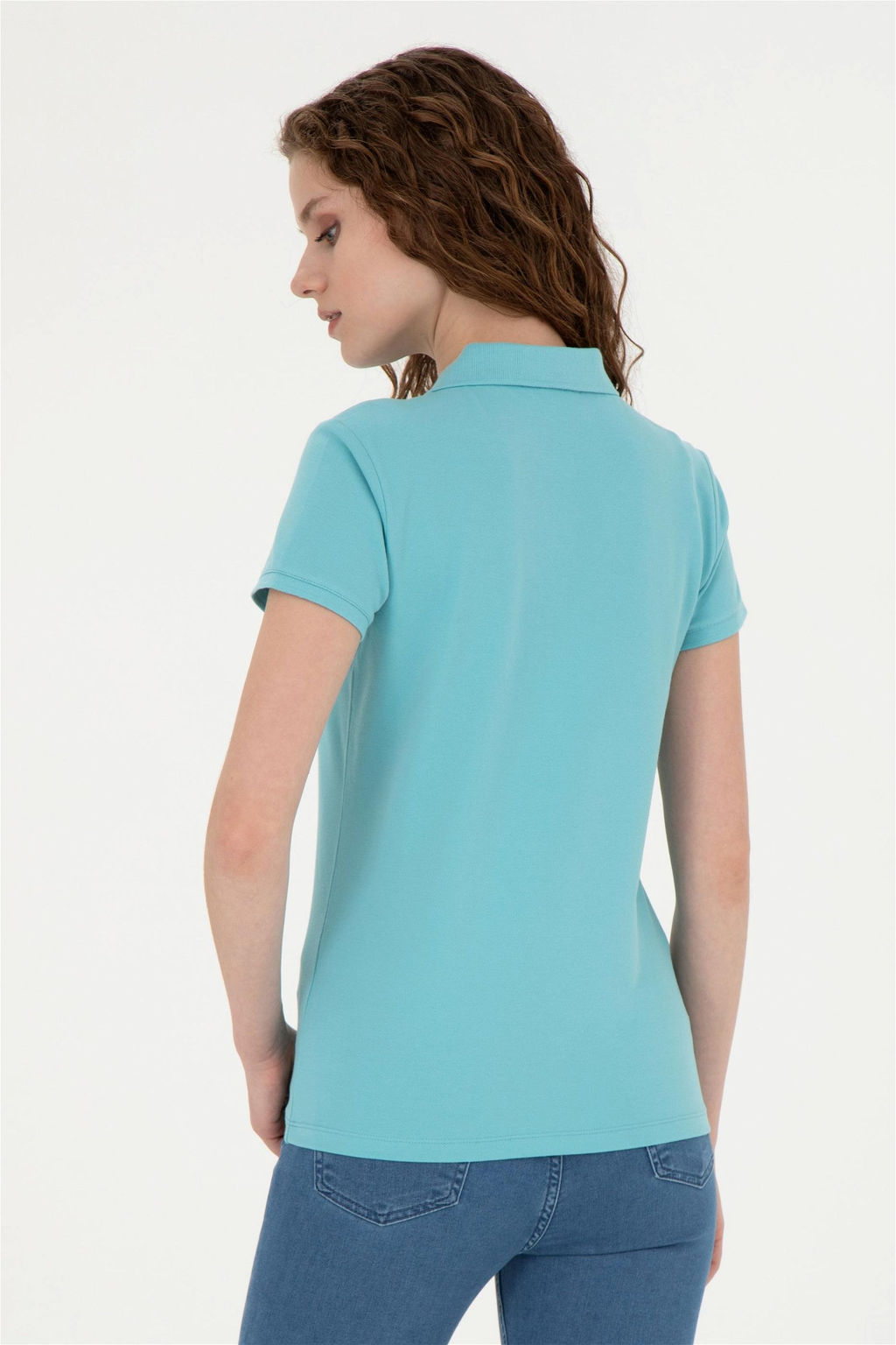 Женская мятная базовая футболка - U.s. polo assn фото 5