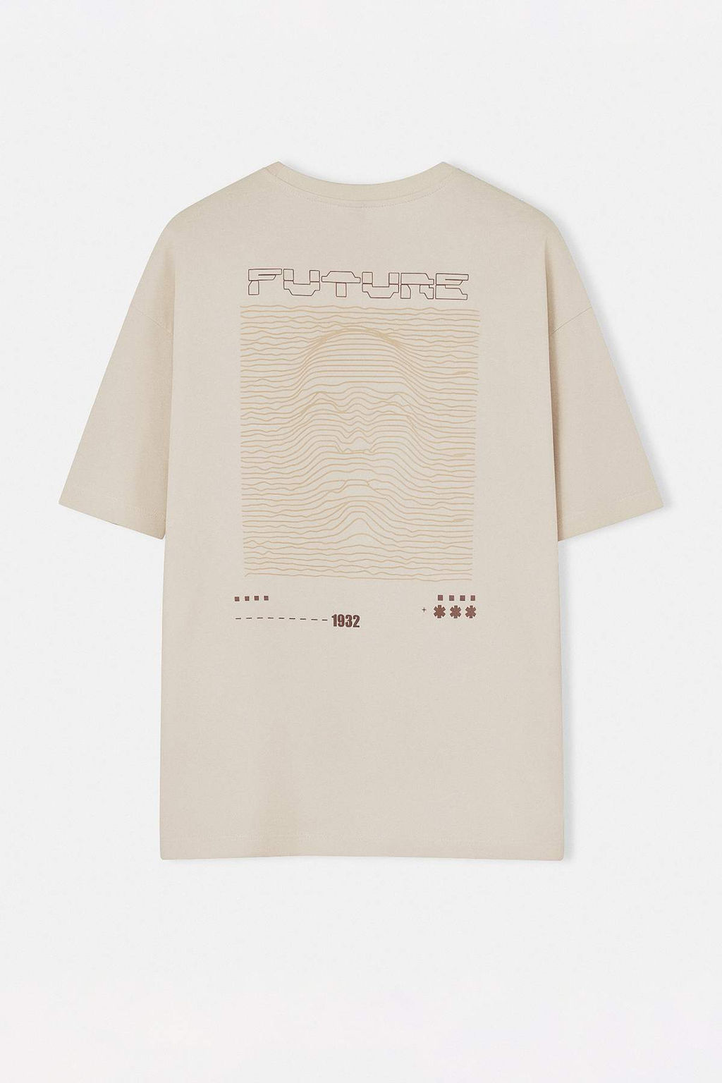 Tas Oversize/Genis Kesim Kabar?k Bask?l? %100 T-Shirt TMNSS23TS00171