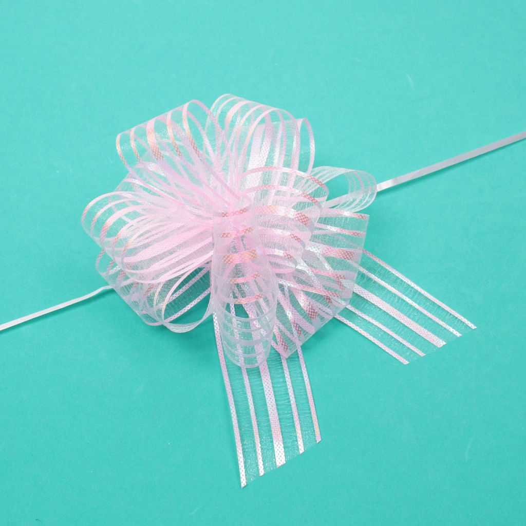Цена за 10 шт. Бант для оформления подарка "Сияние" 5 см, d=15 см, Нежно-розовый