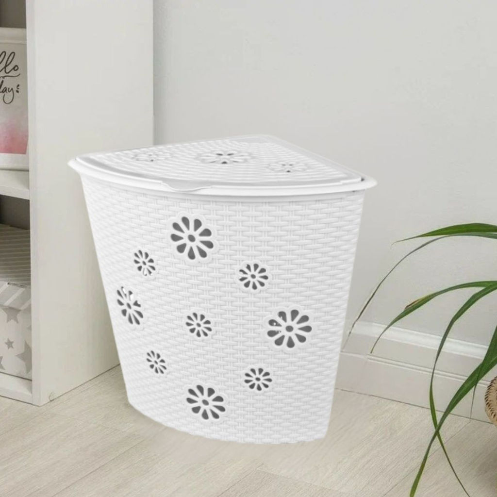 Корзина для белья "Плетенка" (угловая) (500*385*460) М2251 М2029