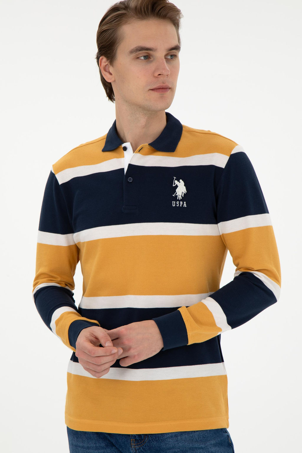 Мужской горчичный свитшот Неожиданная скидка в корзине - U.s. polo assn фото 3