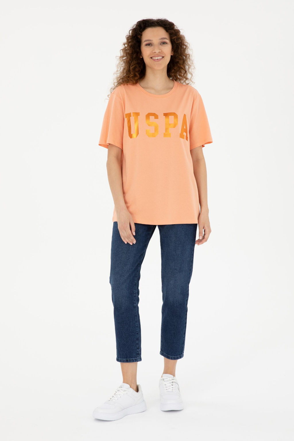 U. S. Polo Assn / Женская базовая футболка Salmon - U.s. polo assn фото 3