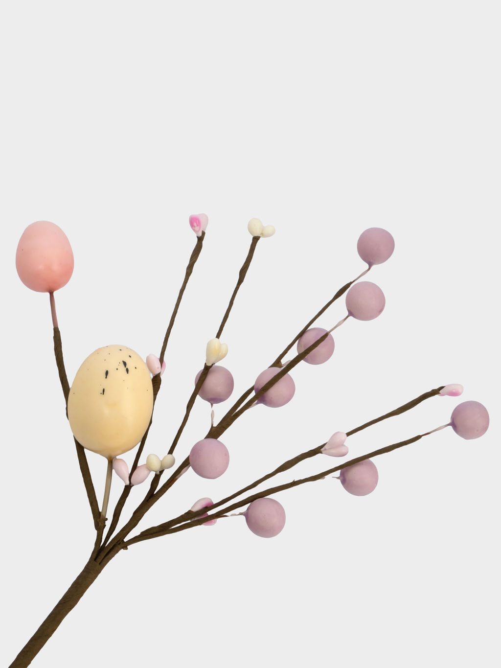 Ветка декоративная, 20 см, пенопласт/бумага, Ветка с розовыми яйцами, Interior Easter - Anna lafarg фото 3