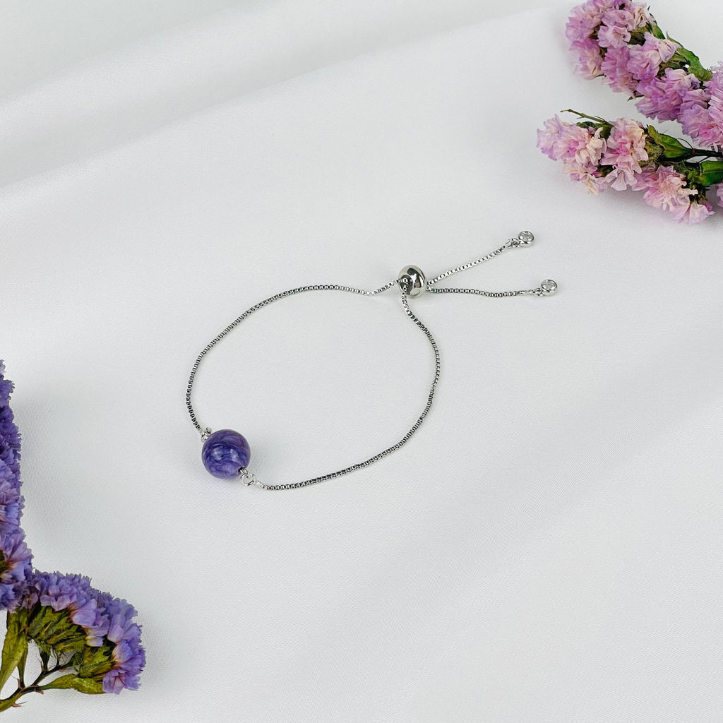 Браслет регулируемый из Чароита от 16 см